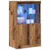 vidaXL Madia LED Marrone 60 x 37 x 100 cm Legno multistrato