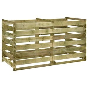 vidaXL Compostiera a Stecche Pino Impregnato 180x90x90 cm