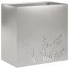 vidaXL Vaso da giardino Argento 50 x 30 x 49 cm Acciaio Inox