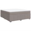 vidaXL Giroletto a Molle con Materasso Tortora 180x200 cm in Tessuto