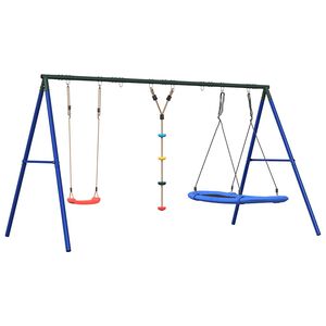 vidaXL Set Gioco Esterno Altalena, Altalena a Disco e Altalena a Nido