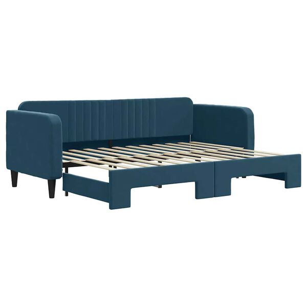 vidaXL Divano Letto con Letto Estraibile Blu 80x200 cm in Velluto
