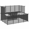vidaXL Gabbia per Piccoli Animali Nera 143x107x93 cm in PP e Acciaio