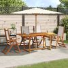 vidaXL Set Pranzo da Giardino 5pz Legno Massello di Acacia e Textilene