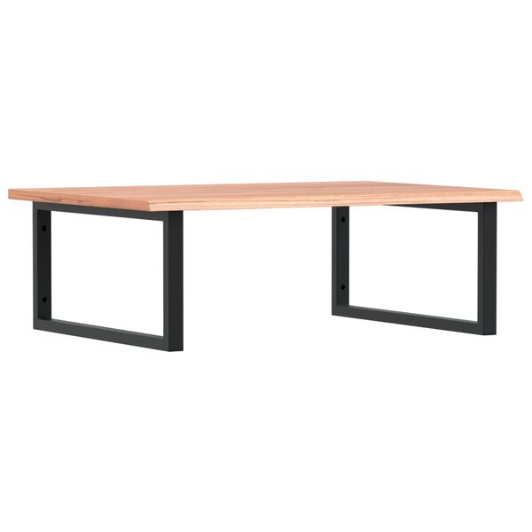 vidaXL Ripiano a Parete per Lavabo in Acciaio e Massello di Rovere