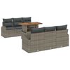 vidaXL Set Divano da Giardino con cuscino 7 pcs Grigio