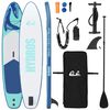vidaXL Tavola da Paddle Gonfiabile HYDROS 366 x 81 x 15 cm Turchese