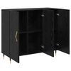 vidaXL Credenza Rovere Nero 90 x 34 x 80 cm Legno multistrato