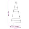 vidaXL Albero di Natale in metallo con supporto Nero 210 cm Acciaio