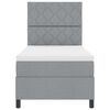 vidaXL Letto a molle con materasso Grigio chiaro 90 x 190 cm Tessuto