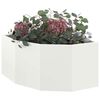 vidaXL Vaso d'angolo Bianco 60 x 60 x 35 cm Acciaio