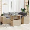 vidaXL Set Divano da Giardino 5 pz con Cuscini Beige in Polyrattan