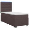 vidaXL Letto box spring con materasso Marrone Scuro 90 x 200 cm
