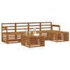 vidaXL Set divani 6 pcs Naturale Legno di Acacia Massello