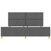 vidaXL Struttura del letto Grigio scuro 200 x 200 cm Tessuto