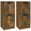 vidaXL Credenze 2 pz Rovere Fumo 30x30x70 cm in Legno Multistrato
