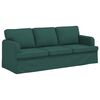vidaXL Divano 2 pcs Verde Scuro 144 x 80 x 85 cm Tessuto