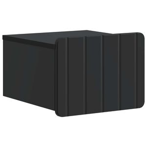 vidaXL Mobiletto da notte a muro con cassetto Nero 33 x 34,5 x 24 cm