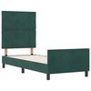 vidaXL Letto a molle con testiera Verde Scuro 80 x 200 cm Velluto