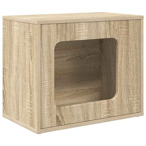 vidaXL Casa per Gatti Sonoma 51 x 30 x 42,5 cm Legno multistrato