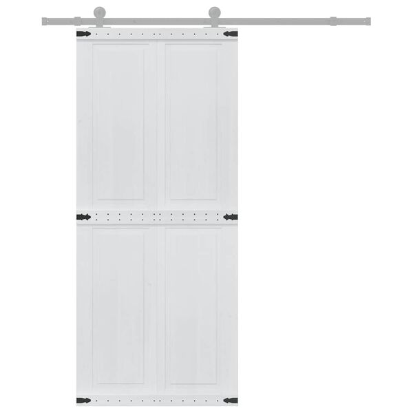 vidaXL Porta Corona Bianco 90 x 210 cm Legno multistrato