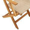 vidaXL Sedie da Giardino 2 pz Beige Legno Massello Acacia e Polyrattan