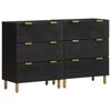 vidaXL Credenze 2 pz Nere 60x33x75 cm in Legno Multistrato