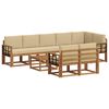 vidaXL Set di divani da esterno con cuscino 9 pcs Naturale e Beige
