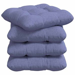 vidaXL Cuscini per Seduta 4 pz Tessuto Blu jeans 40 x 40 x 12 cm