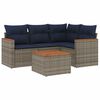 vidaXL Set Divani da Giardino 5 pz con Cuscini Grigio in Polyrattan