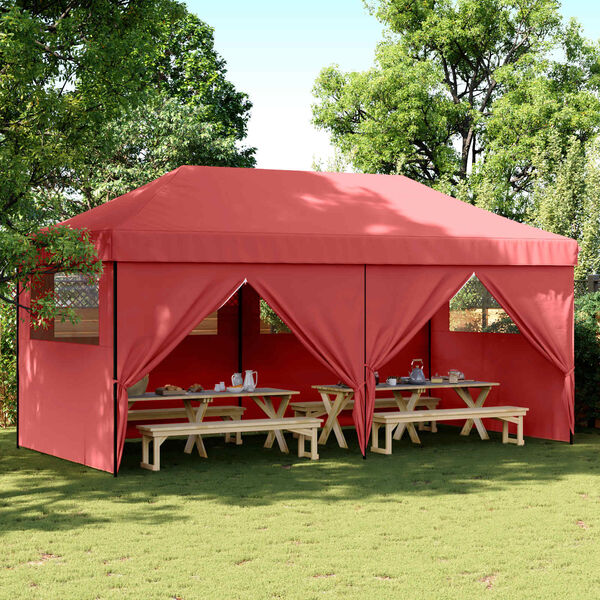vidaXL Tenda Party Borgogna 292 x 580 x 315 cm Tessuto Oxford