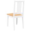 vidaXL Sedie da Pranzo 2 pz Bianche in Legno Massello di Hevea