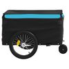 vidaXL Rimorchio da Bici Nero e Blu 30 kg in Ferro