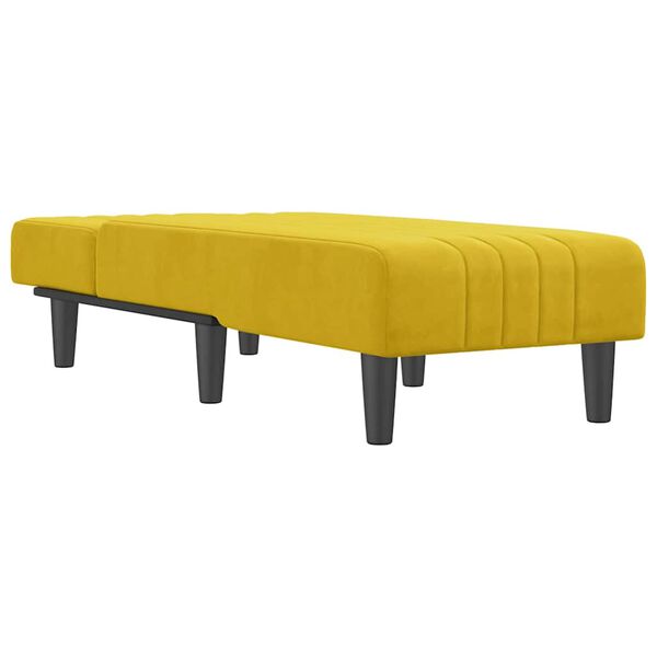 vidaXL Chaise Longue in Velluto Giallo