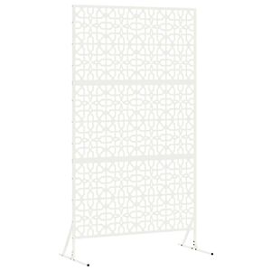 vidaXL Schermo per Privacy Bianco 100 x 50 x 180 cm Acciaio