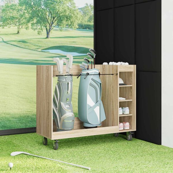 vidaXL Armadio per Golf con ruota Rovere Sonoma 65 x 45 x 98 cm