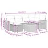 vidaXL Set Divano da Giardino 6 pz con Cuscini Grigio in Polyrattan
