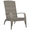 vidaXL Sedia da giardino Adirondack grigia in polyrattan