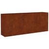 vidaXL Fioriera Rialzata da Giardino 200x40x80 cm in Acciaio Corten
