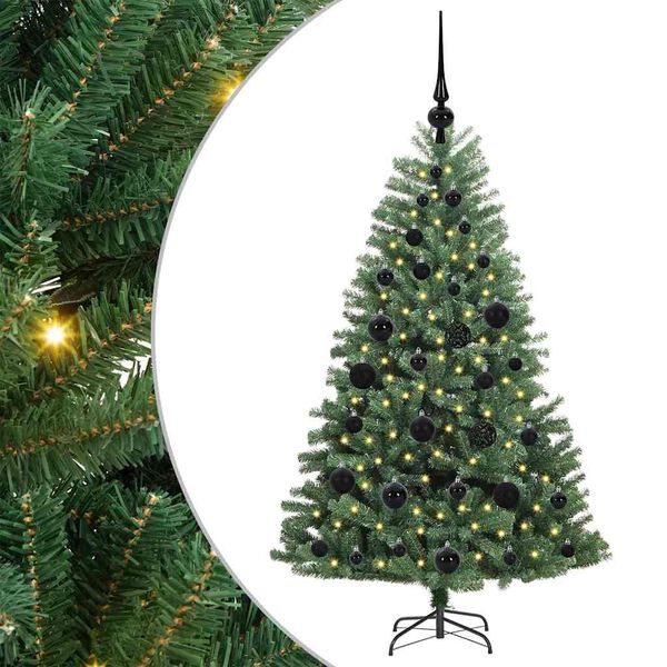vidaXL Albero di Natale Artificiale con Rami Pieghevoli Verde 120 cm