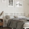 vidaXL Testiera in Metallo Bianco 150 cm