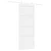 vidaXL Porta scorrevole Bianco 83 x 202 cm Legno Massello di Pino