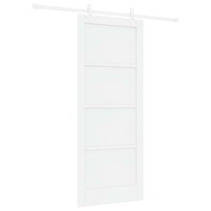 vidaXL Porta scorrevole Bianco 83 x 202 cm Legno Massello di Pino