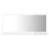 vidaXL Specchio da Bagno Bianco Lucido 80x10,5x37 cm Legno Multistrato
