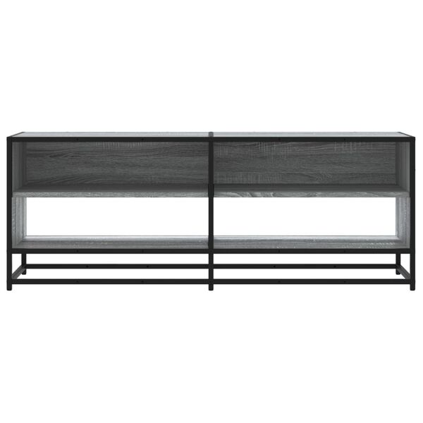 vidaXL Mobile TV Grigio Sonoma 120,5x40x46cm Legno Multistrato Metallo