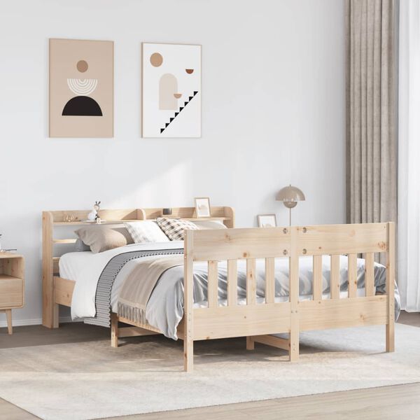 vidaXL Letto senza Materasso 140x200 cm in Legno Massello di Pino