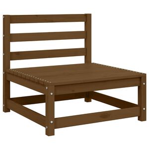 vidaXL Divano Centrale da Giardino ambra in Legno Massello di Pino