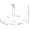 vidaXL Base per Ombrellone con Manici per Pali Ø38/48 mm 27kg Quadrata