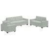 vidaXL Set di divani 3 pz Grigio chiaro Velluto