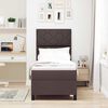 vidaXL Letto a molle con materasso Marrone Scuro 80 x 200 cm Tessuto